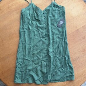 Vince Camuto Green Button Dress - M